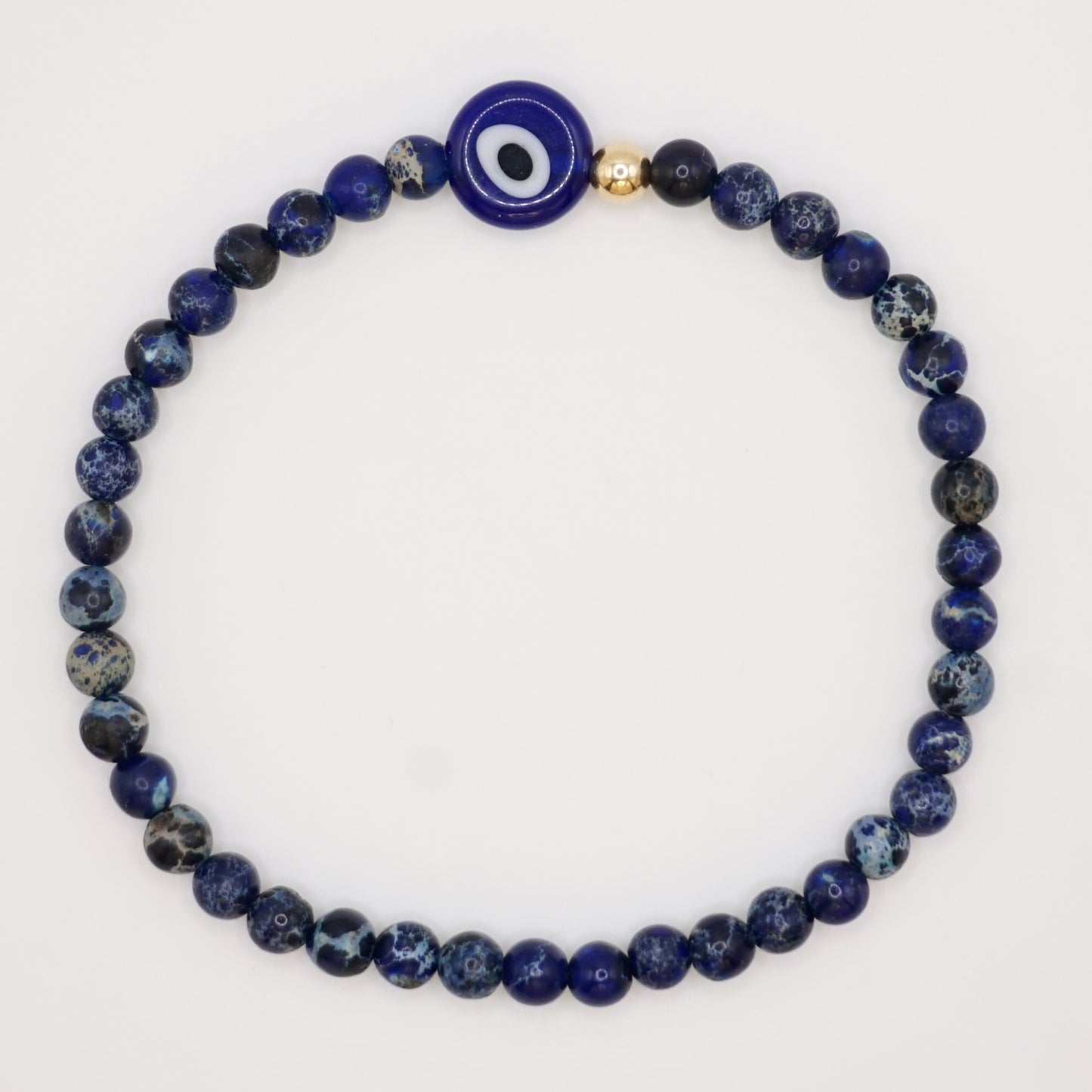 Blue Evil Eye Jasper Stone Bracelet