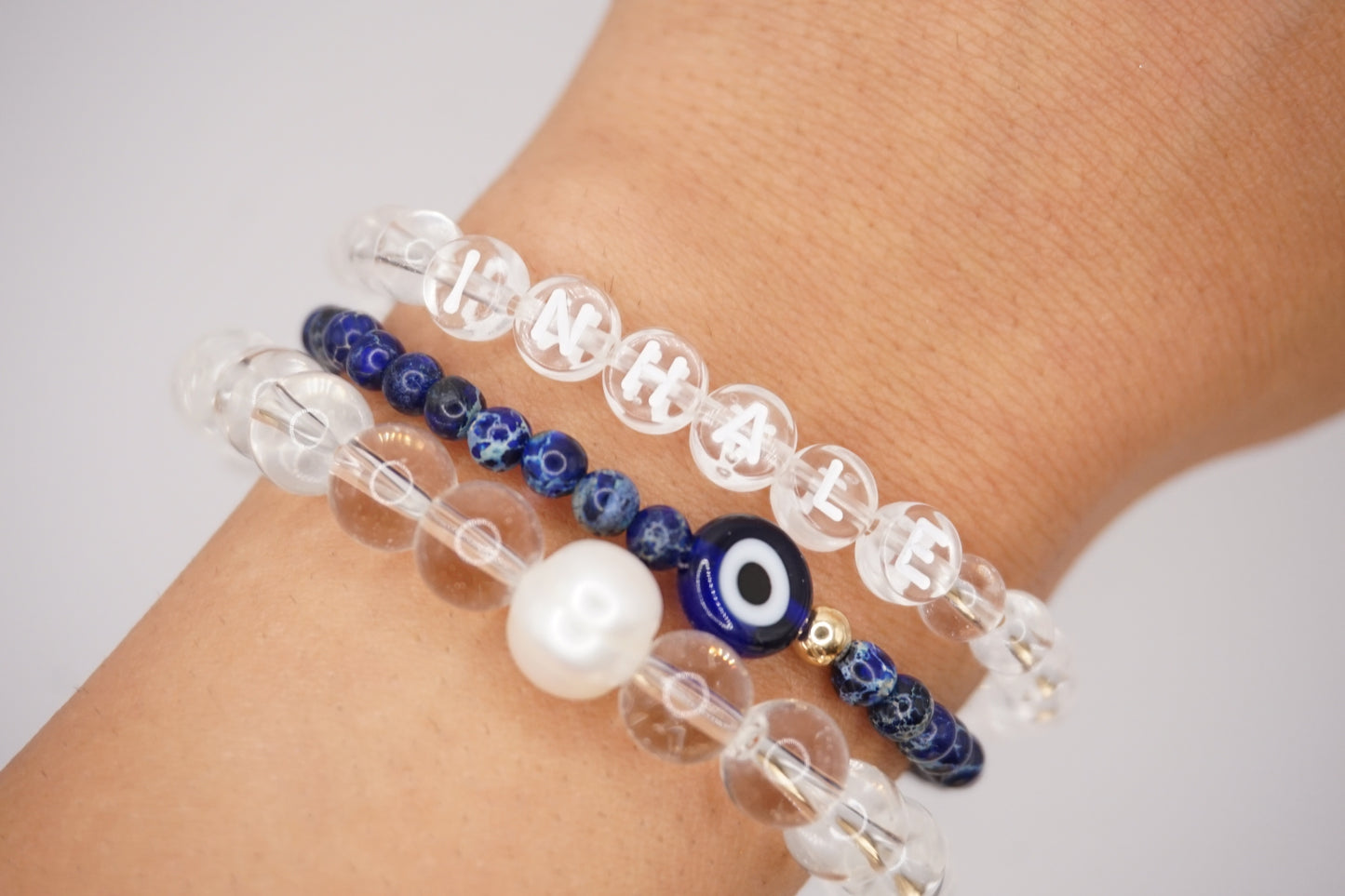 Blue Evil Eye Jasper Stone Bracelet